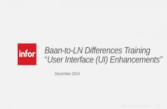 Inforln.com Baan to LN Upgrade Differences Training - UI Enhancements