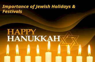 Observance of Holidays Celebrated by Jew People