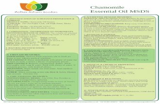 Chamomile MSDS Safety Data Sheet