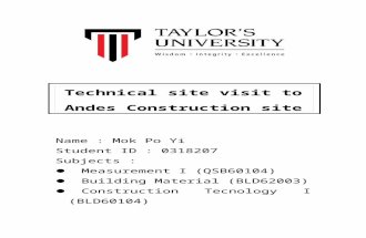 Technical site visit report