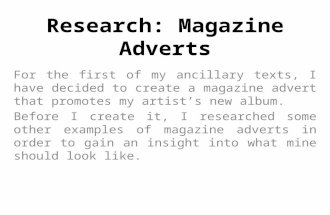 Magazine adverts research