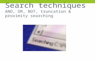 Search techniques