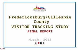Fredericksburg Visitor Research 2012-13