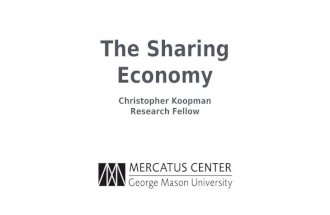 The Sharing Economy: Perspectives on Policies in the New Economy
