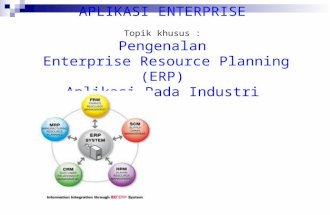 Enterprise Resources Planning Aplikasi Pada Industri