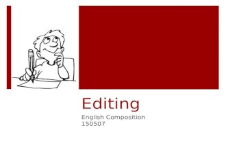 English composition 150507 - Editing