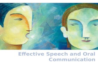 Effective speech and oral communication