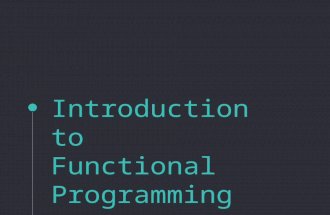 Introduction to Functional programming