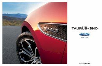 2015 Ford Taurus SHO Information Brochure- Bloomington Ford, a Dealership For Indianapolis, Greenwood, Martinsville, Bedford, Indiana