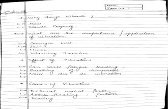 Structural Vibrations- 8th sem handwritten scanned notes- Miss. Drishti Sobti