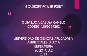 Olga lucia cabuya camelo presentacion power point 1