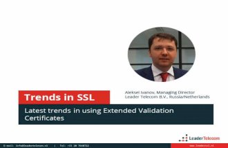 Latest trends of using Extended Validation Certificates