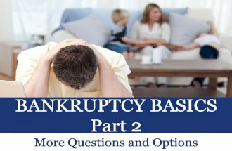 Maryland Bankruptcy Basics: More Questions and Options