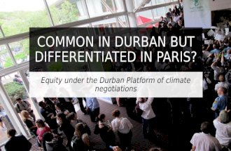 Common in Durban but Differentiated in Paris - ANZSIL