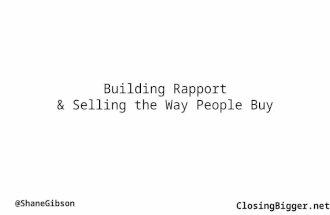 Business Rapport - Selling the Way People Buy
