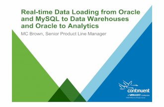 Replication in real-time from Oracle and MySQL into data warehouses and analytics