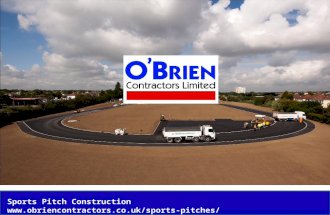 Sports pitch construction by O'Brien Contractors Ltd