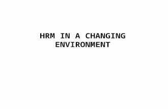 Hrm in a changing environment