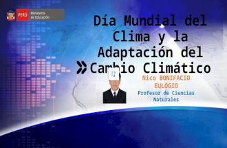 Día mundial del clima & la adaptación del cambio climático