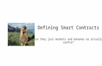 Defining Smart Contracts
