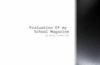 Evaluation of my School Magazine