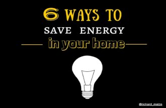 6 Ways to Save Energy