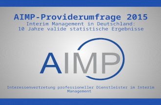 AIMS interim management market study Germany