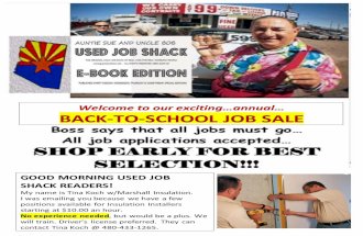 ANNUAL BACK-TO-SCHOOL JOB SALE