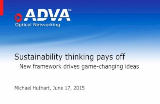 Sustainability Thinking Pays Off; New Framework Drives Game-Changing Ideas