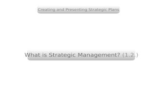 Cpsp chapter 1 what is strategic management?