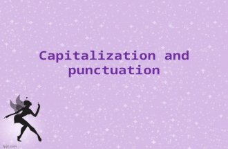 Capitalization and punctuation