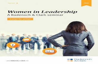 Women in Leadership A Badenoch & Clark seminar 2015 - A plan for action