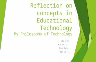 Multimedia reflection on concepts in educational technology