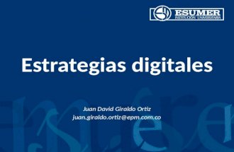 Estrategias digitales - 3a sesión