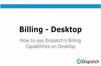 Dispatch How to: Billing on Desktop