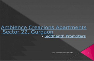 Ambience Creacions Apartments Sector 22, Gurgaon