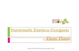 Parsvnath Exotica Gurgaon – Floor Plans