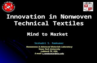 Mr. Seshadri Ramkumar |  Innovation in nonwoven technical textiles