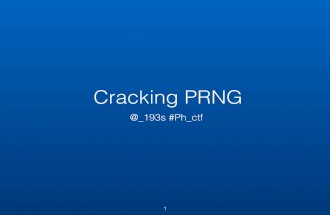 Cracking PRNG