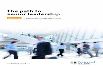 The path to senior leadership
