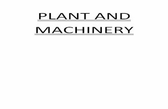 PLANT AND MACHINARIY