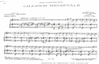 Chanson Medievale-Erik Satie