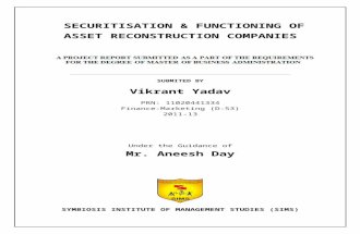 Securitisation & Functioning of Asset Reconstruction Companies