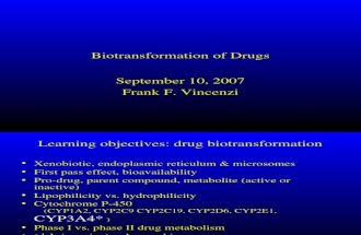 Biotransformation of drugs