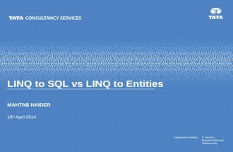 Linq to SQL vs Linq to Entities