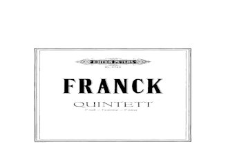 Franck - Piano Quintet (Piano Score)