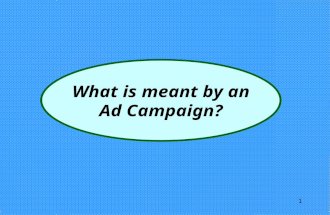 Ad Campaign Planning & Effectiveness