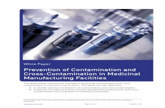 Prevention of Contamination and Cross Contamination in Medicinal Manufacture r01