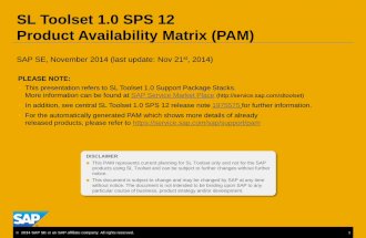 PAM for SL Toolset 1.0 SPS12