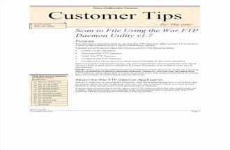 Xerox Scan To File Using the War FTP Daemon Utility